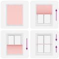 Miniatyrbild 7 av 11: vidaXL Plisserad persienn rosa 105x150 cm tyg bredd 104,4cm polyester