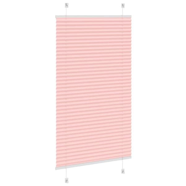 vidaXL Plisségardin Lyserød 70x150 cm Stofbredde 69,4 cm Polyester