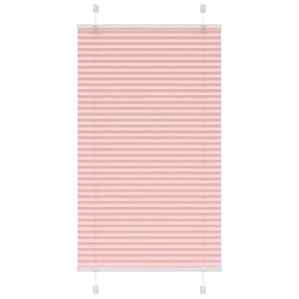 vidaXL Plisségardin Lyserød 70x150 cm Stofbredde 69,4 cm Polyester