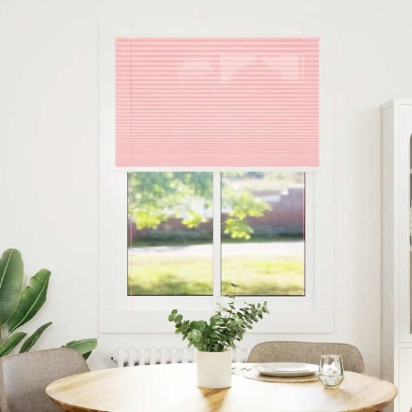 vidaXL laskostettu sokea vaaleanpunainen 95x150 cm kankaan leveys