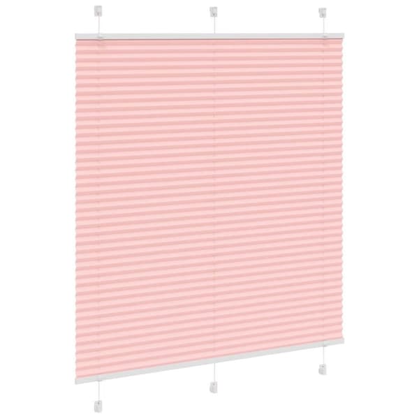 vidaXL Plisségardin Lyserød 120x150 cm Stofbredde 119,4 cm Polyester