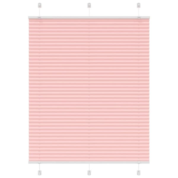 vidaXL Plisségardin Lyserød 110x100 cm Stofbredde 109,4 cm Polyester