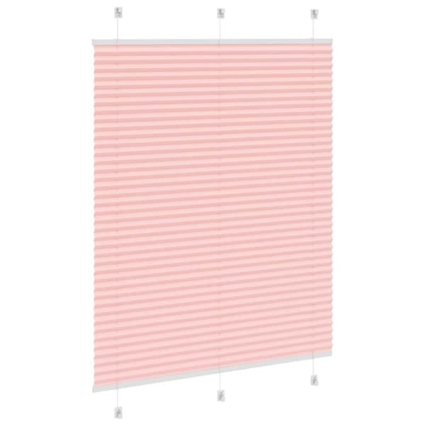 vidaXL Plisserad persienn rosa 105x100 cm tyg bredd 104,4cm polyester