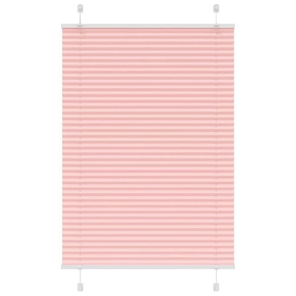 vidaXL Plisserad persienn rosa 100x100 cm tyg bredd 99,4 cm polyester