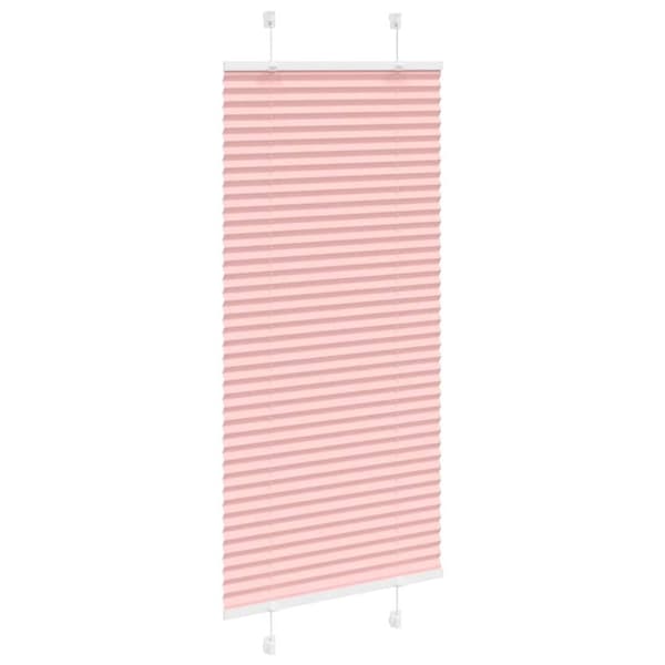 vidaXL Plisségardin Lyserød 60x100 cm Stofbredde 59,4 cm Polyester