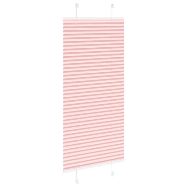 vidaXL Plisségardin Lyserød 60x100 cm Stofbredde 59,4 cm Polyester