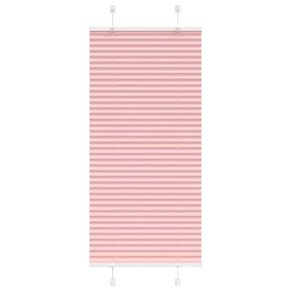 vidaXL Plisségardin Lyserød 60x100 cm Stofbredde 59,4 cm Polyester