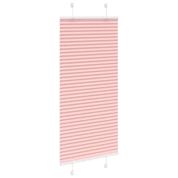 vidaXL Plisségardin Lyserød 60x150 cm Stofbredde 59,4 cm Polyester
