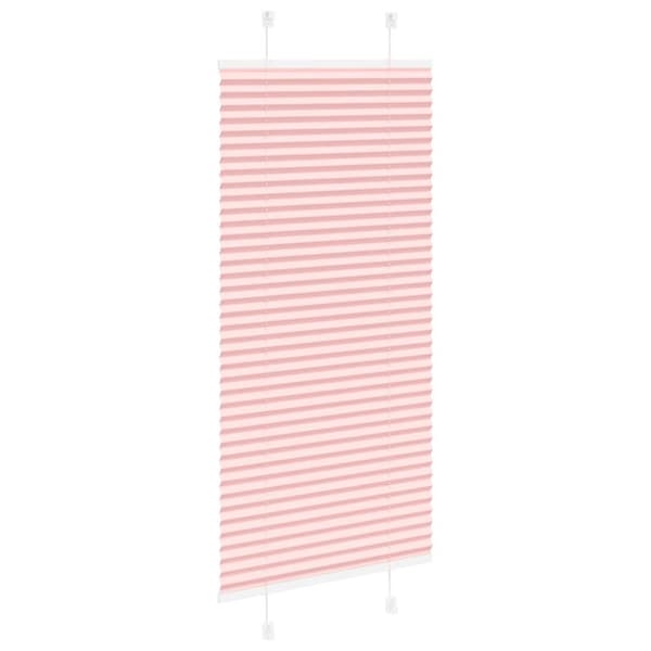 vidaXL Plisségardin Lyserød 60x150 cm Stofbredde 59,4 cm Polyester
