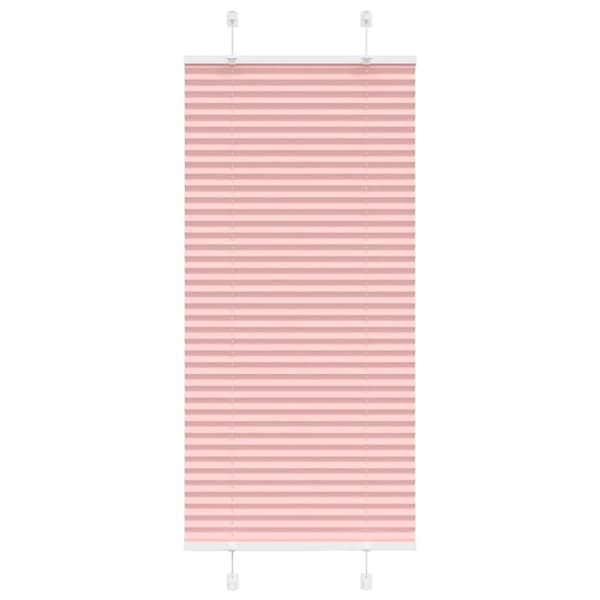 vidaXL Plisségardin Lyserød 65x150 cm Stofbredde 64,4 cm Polyester