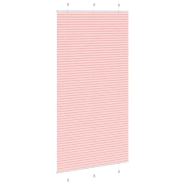 vidaXL Plisserad persienn rosa 110x200 cm tyg bredd 109,4cm polyester