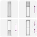 Miniatyrbilde 7 av 11: vidaXL plisségardin Hvit 40x200 cm Stoff Bredde 39,4 cm Polyester
