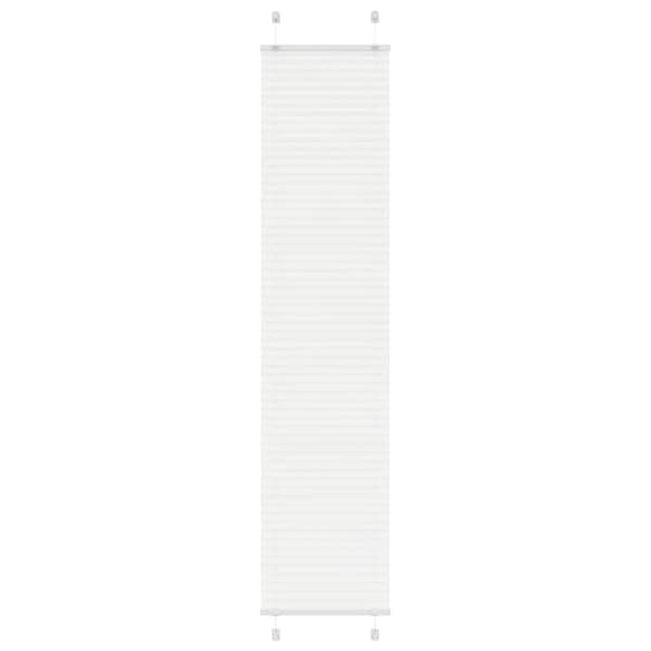 vidaXL plisségardin Hvit 40x200 cm Stoff Bredde 39,4 cm Polyester