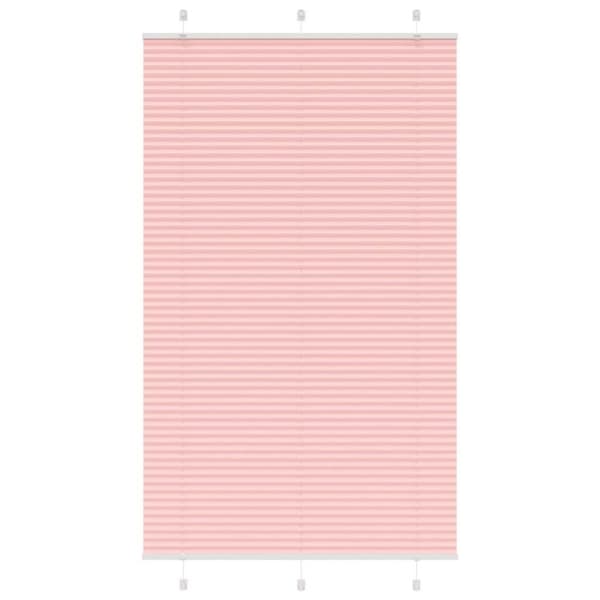 vidaXL Plisségardin Lyserød 115x200 cm Stofbredde 114,4 cm Polyester