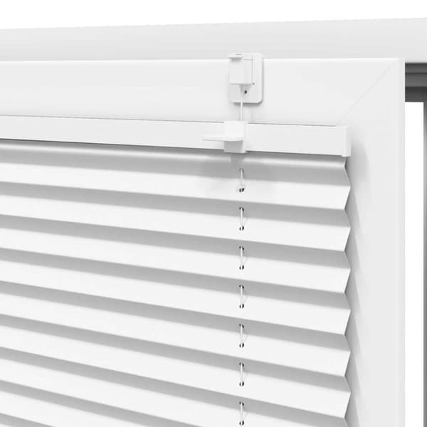 vidaXL Plisségardin Hvid 75x150 cm Stofbredde 74,4 cm Polyester