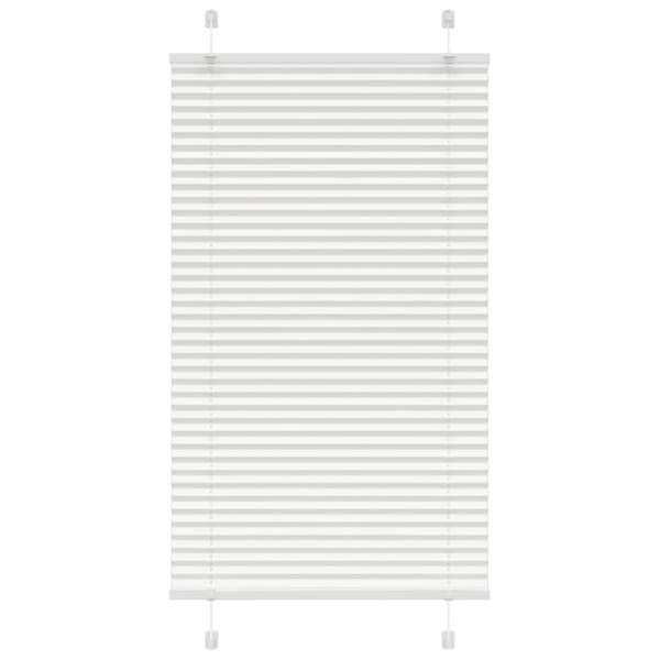 vidaXL Plisségardin Hvid 75x150 cm Stofbredde 74,4 cm Polyester