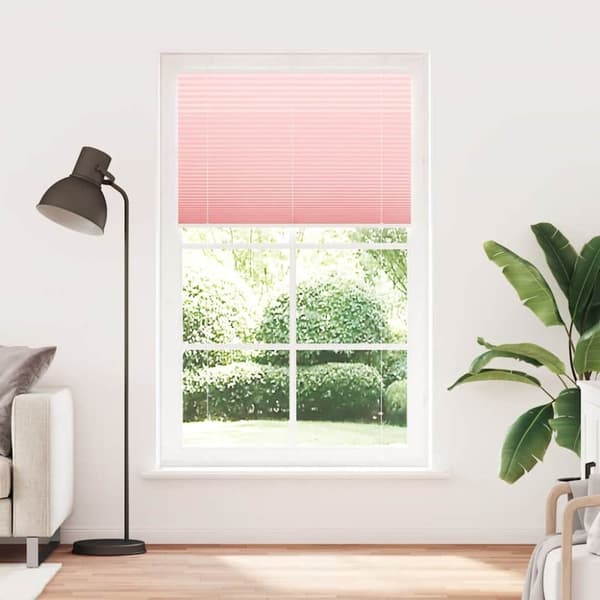 vidaXL plisségardin Rosa 115x200 cm Stoff Bredde 114,4 cm Polyester