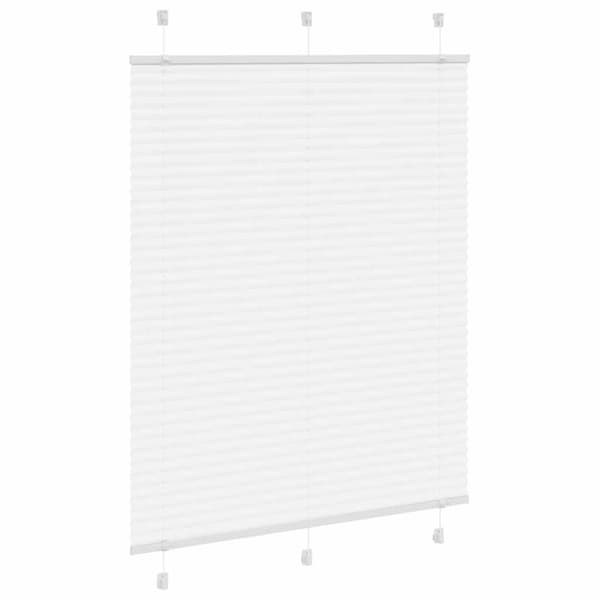 vidaXL Plisségardin Hvid 110x150 cm Stofbredde 109,4 cm Polyester