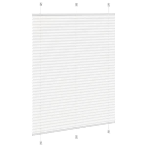 vidaXL Plisségardin Hvid 110x150 cm Stofbredde 109,4 cm Polyester