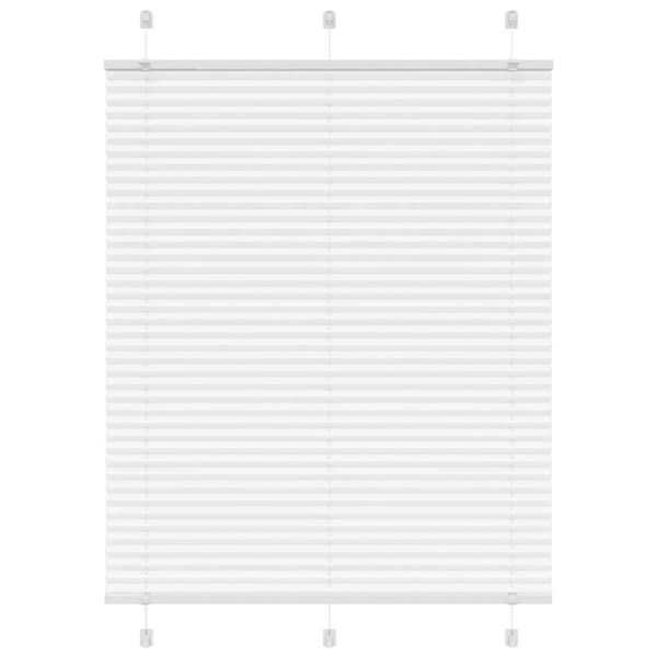 vidaXL Plisségardin Hvid 110x150 cm Stofbredde 109,4 cm Polyester