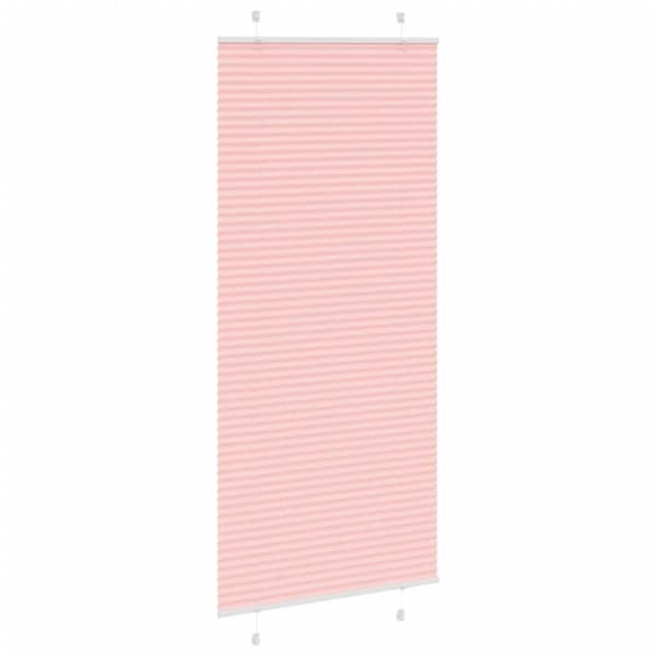 vidaXL Plisségardin Lyserød 85x200 cm Stofbredde 84,4 cm Polyester
