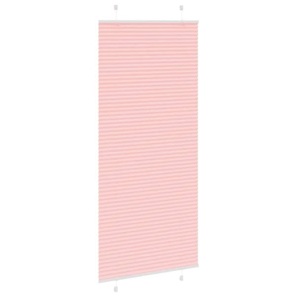 vidaXL Plisségardin Lyserød 85x200 cm Stofbredde 84,4 cm Polyester