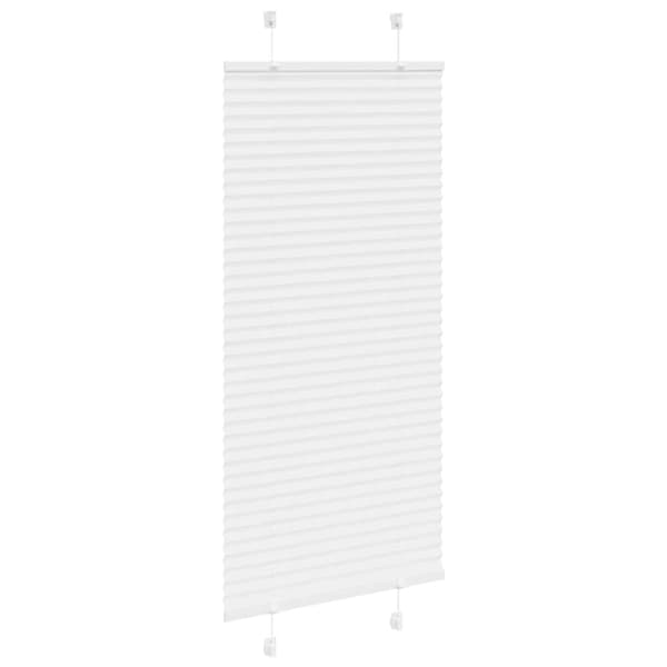 vidaXL plisségardin Hvit 65x100 cm Stoff Bredde 64,4 cm Polyester