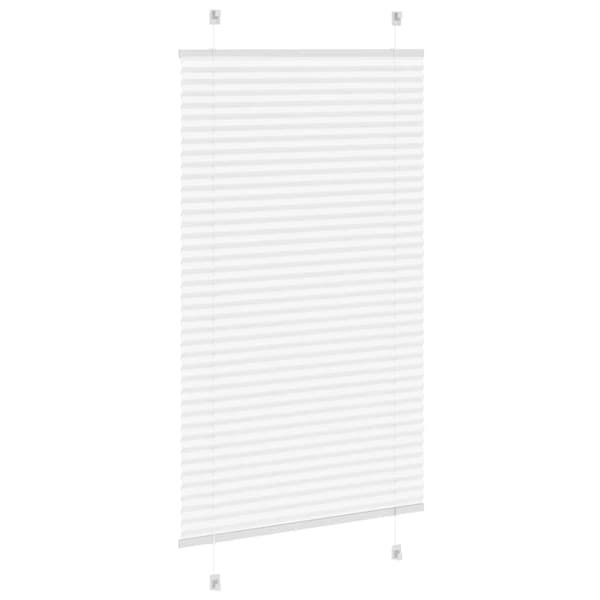 vidaXL plisségardin Hvit 80x100 cm Stoff Bredde 79,4 cm Polyester