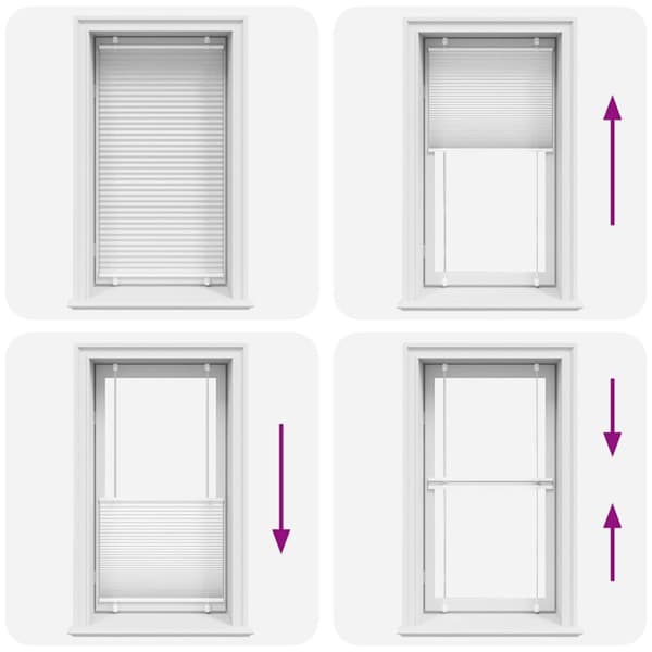 vidaXL plisségardin Hvit 80x100 cm Stoff Bredde 79,4 cm Polyester