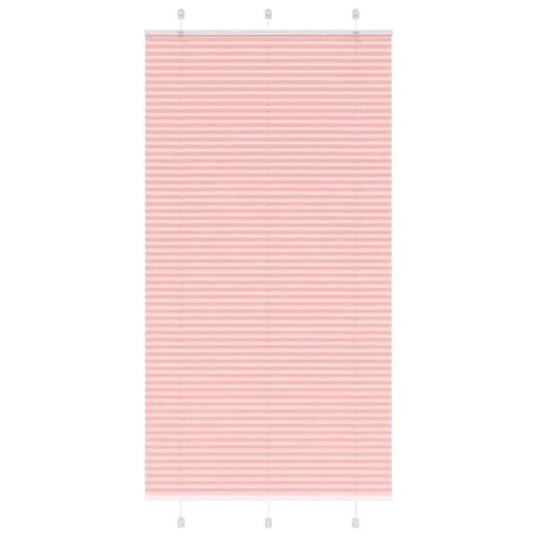 vidaXL Plisségardin Lyserød 110x200 cm Stofbredde 109,4 cm Polyester