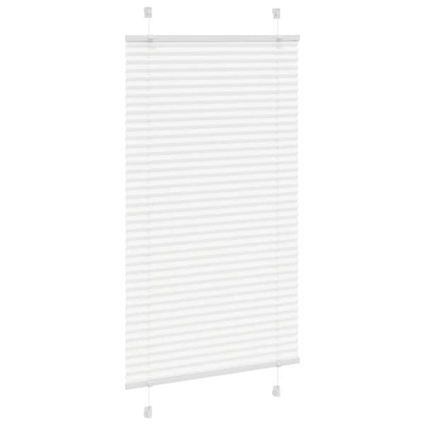vidaXL Plisségardin Hvid 75x100 cm Stofbredde 74,4 cm Polyester