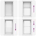 Miniatyrbillede 7 af 11: vidaXL Plisségardin Hvid 75x100 cm Stofbredde 74,4 cm Polyester