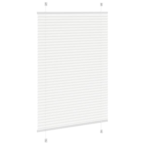 vidaXL plisségardin Hvit 100x100 cm Stoff Bredde 99,4 cm Polyester