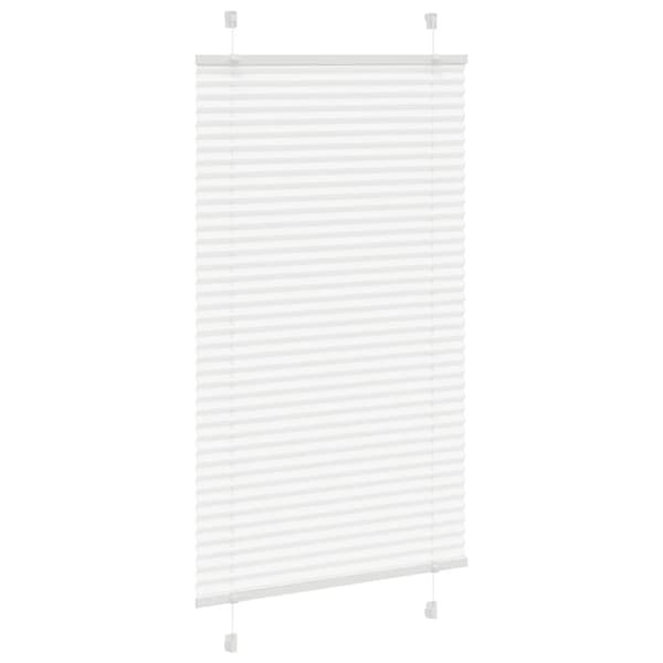vidaXL Plisserad persienn vit 70x100 cm tyg bredd 69,4 cm polyester