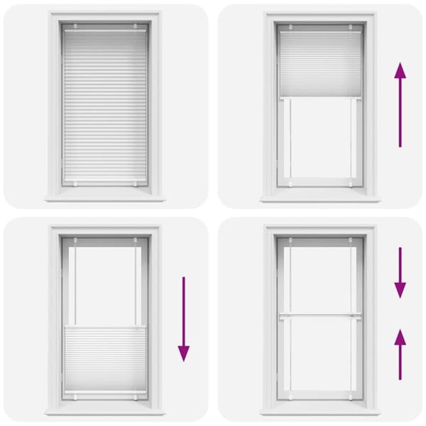 vidaXL Plisserad persienn vit 70x100 cm tyg bredd 69,4 cm polyester