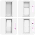 Miniatyrbilde 7 av 11: vidaXL plisségardin Hvit 60x100 cm Stoff Bredde 59,4 cm Polyester