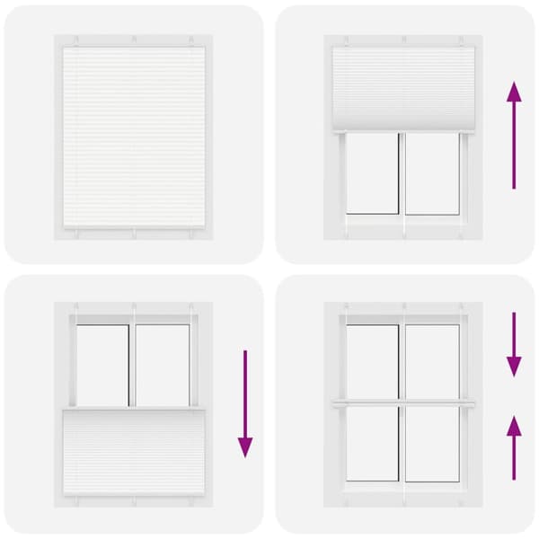 vidaXL Plisserad persienn vit 105x100 cm tyg bredd 104,4cm polyester