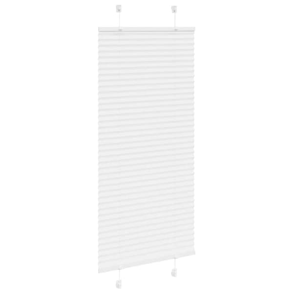 vidaXL Plisserad persienn vit 55x150cm tyg bredd 54,4cm polyester