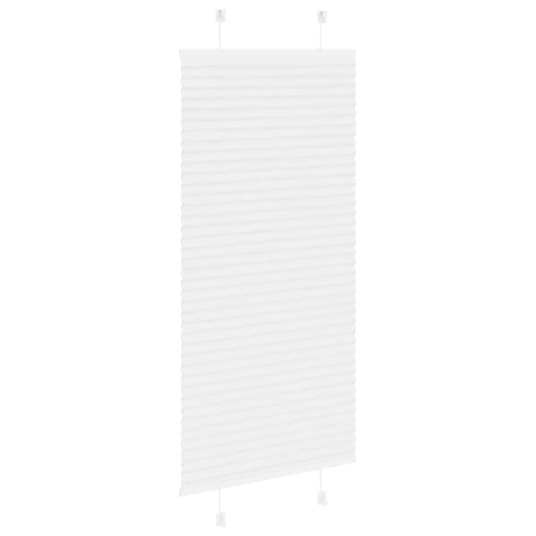 vidaXL Plisserad persienn vit 55x150cm tyg bredd 54,4cm polyester