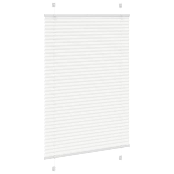 vidaXL laskostettu blind Valkoinen 95x100 cm Kankaan leveys 94,4 cm