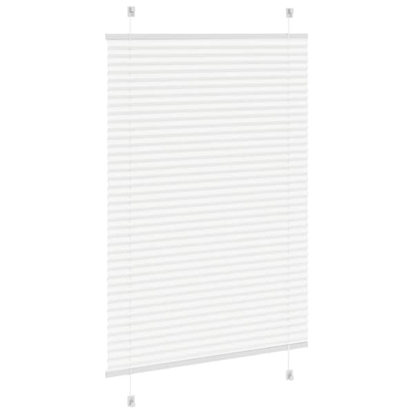 vidaXL laskostettu blind Valkoinen 95x100 cm Kankaan leveys 94,4 cm