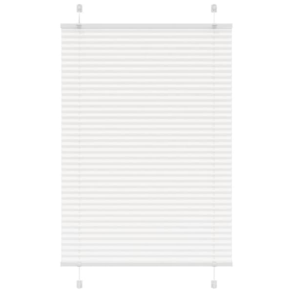 vidaXL laskostettu blind Valkoinen 95x100 cm Kankaan leveys 94,4 cm