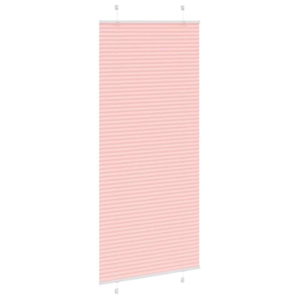 vidaXL Plisségardin Lyserød 100x200 cm Stofbredde 99,4 cm Polyester