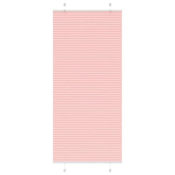 vidaXL Plisségardin Lyserød 100x200 cm Stofbredde 99,4 cm Polyester