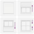 Miniatyrbilde 7 av 11: vidaXL plisségardin Hvit 120x100 cm Stoff Bredde 119,4 cm Polyester