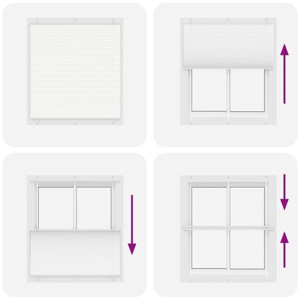 vidaXL plisségardin Hvit 120x100 cm Stoff Bredde 119,4 cm Polyester