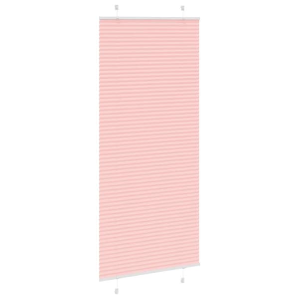 vidaXL Plisségardin Lyserød 90x200 cm Stofbredde 89,4 cm Polyester