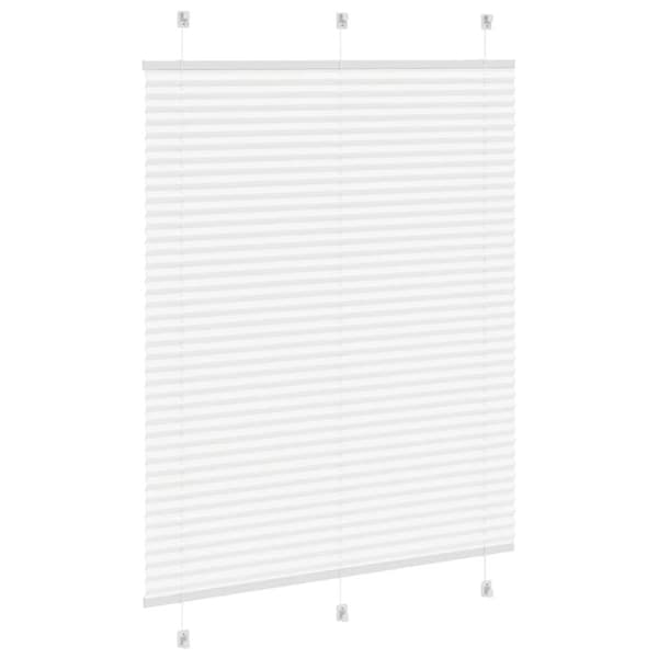 vidaXL plisségardin Hvit 110x100 cm Stoff Bredde 109,4 cm Polyester