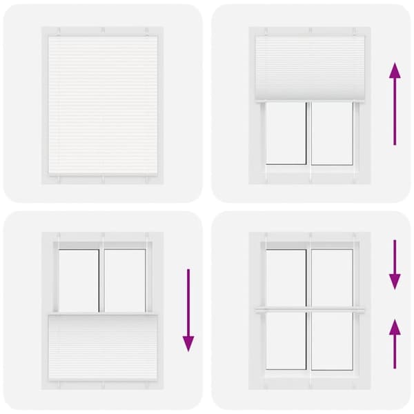 vidaXL plisségardin Hvit 110x100 cm Stoff Bredde 109,4 cm Polyester