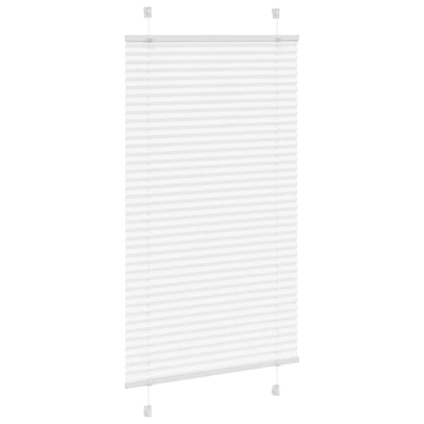 vidaXL Plisserad persienn vit 75x100 cm tyg bredd 74,4 cm polyester
